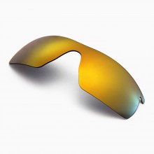 Walleva Polarized 24K Gold Replacement Lenses for Oakley RadarLock Pitch (OO9182 Series) Sunglasses